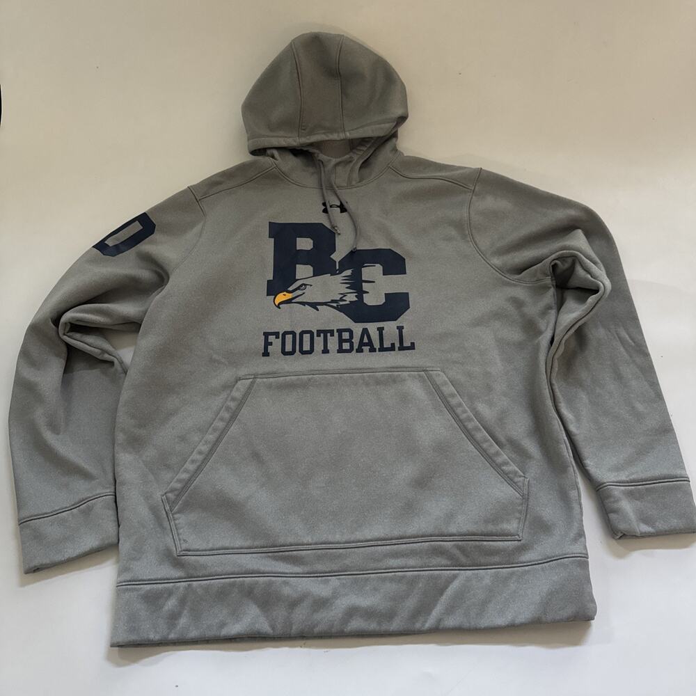 BC Under Armour Hooded Sweatshirt Mens XL Gray Football Eagles Hoodie
